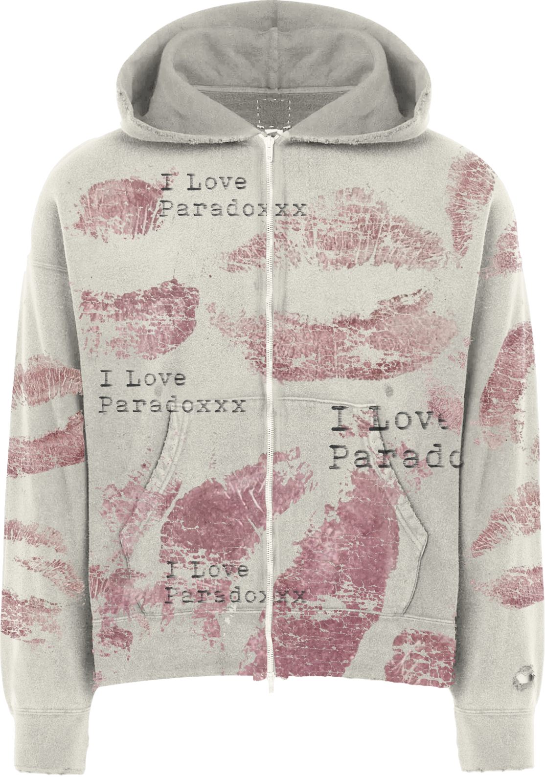 LIPSTICK KISSES” - Zip-Up Hoodie – Paradox Lab
