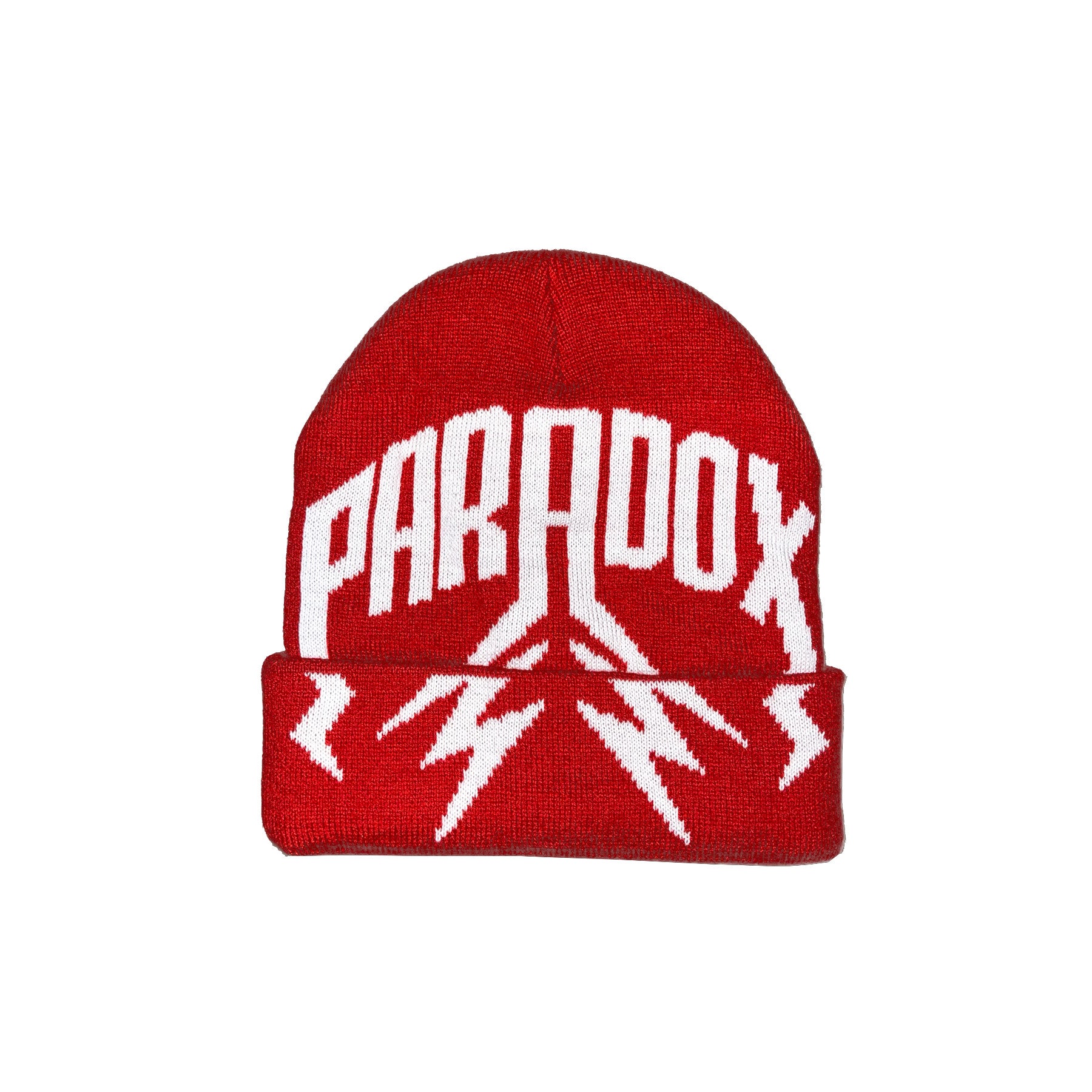 LIGHTNING ARC LOGO BEANIE - FOLD (RED) – Paradox Lab