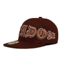 "OLD VARSITY" FITTED HAT (BROWN/BROWN)