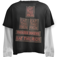 "EAT THE RICH" LAYERED LONG-SLEEVE TEE