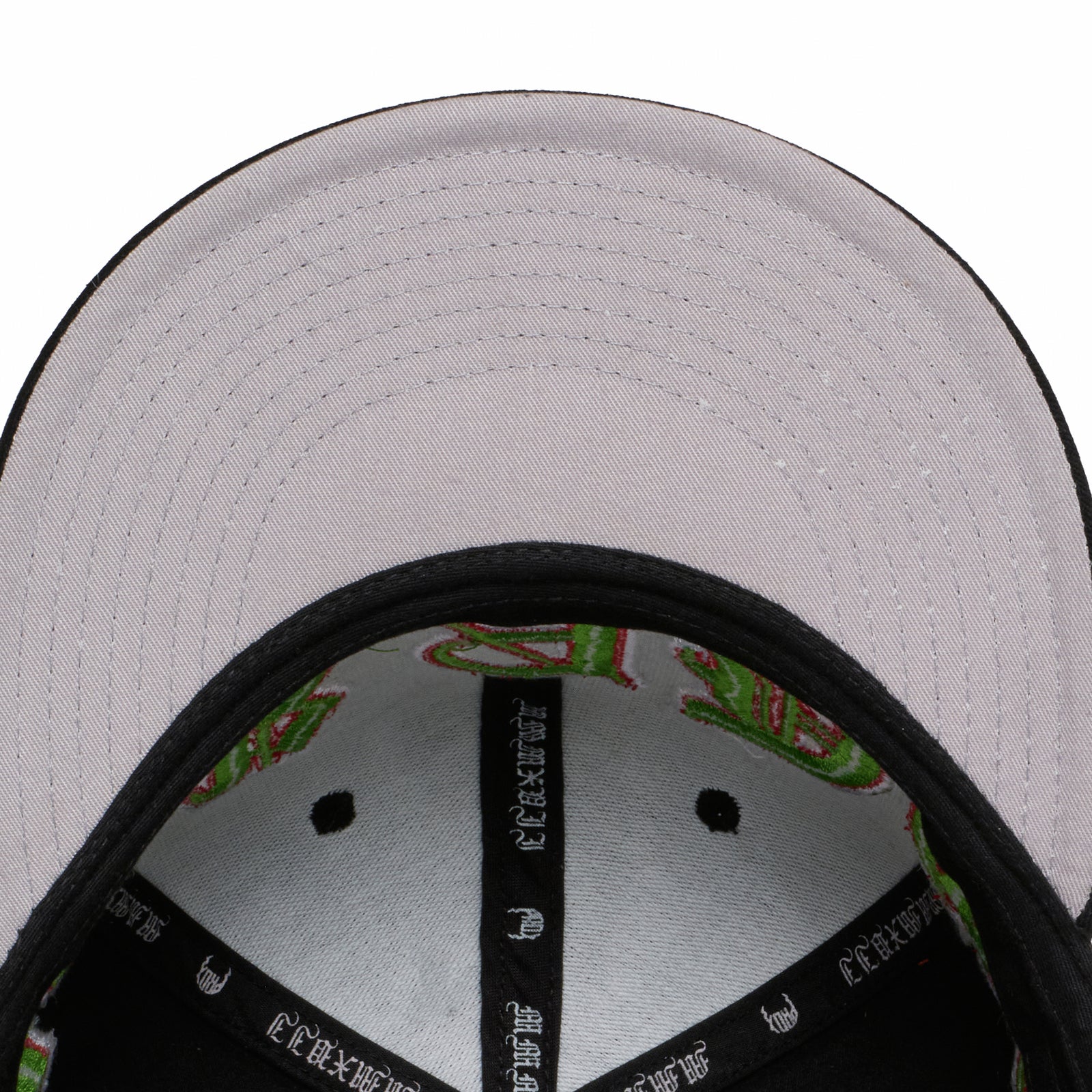 OLD VARSITY RHINESTONE FITTED HAT (BLACK/GREEN)