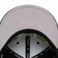 OLD VARSITY RHINESTONE FITTED HAT (BLACK/GREEN)