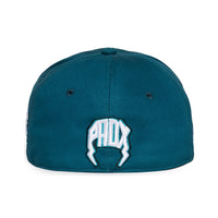 “EAGLES” FITTED HAT (MIDNIGHT GREEN/WHITE)