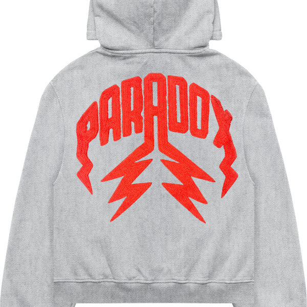 *p(R)ojectR® Simply Logo Patchi Hoodie Overwatch 2 Logo Patch Grey Heather Pullover Hoodie