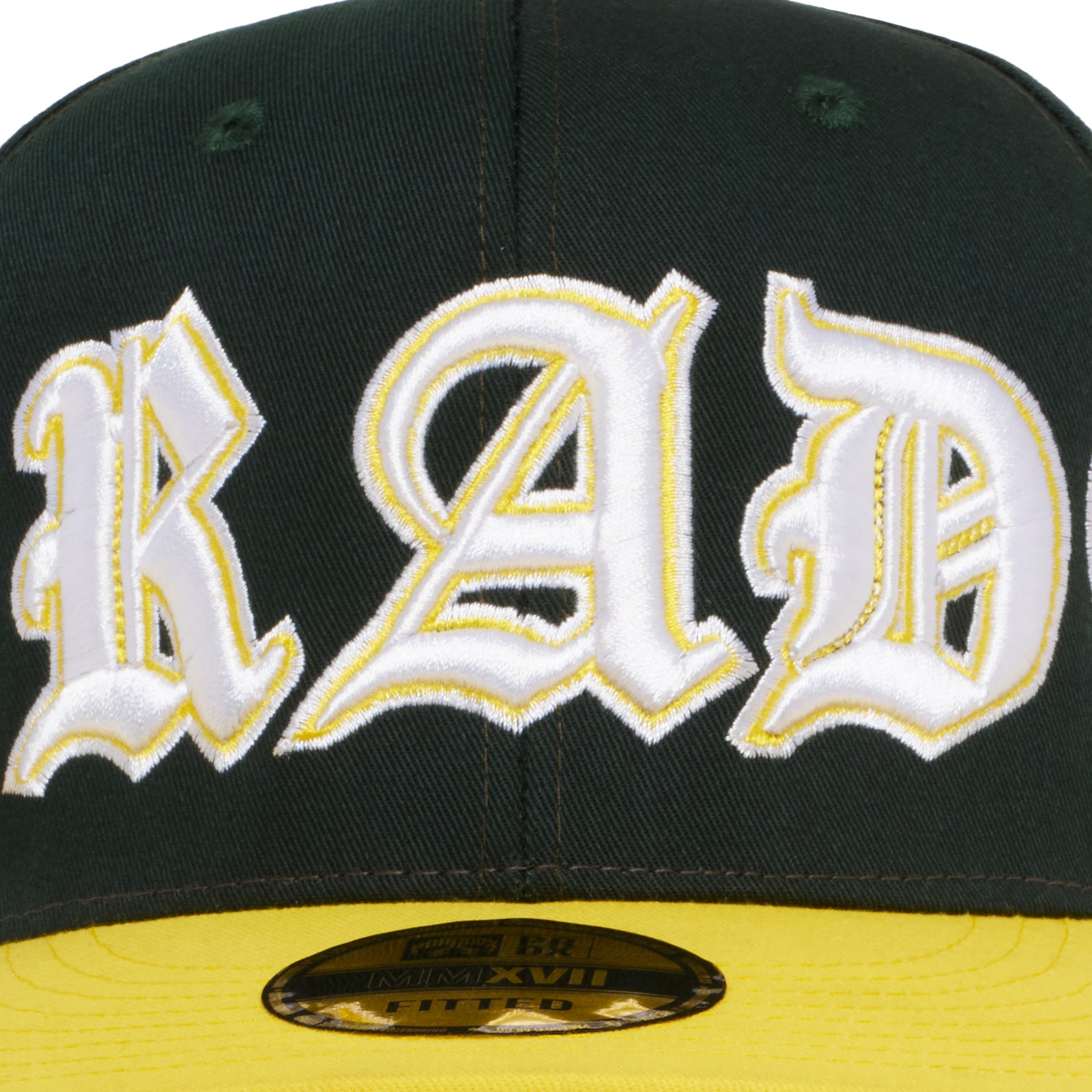 “Athletics” Fitted Hat (Green/Yellow)