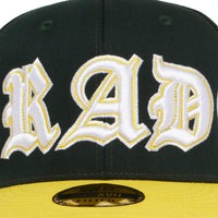 “Athletics” Fitted Hat (Green/Yellow)