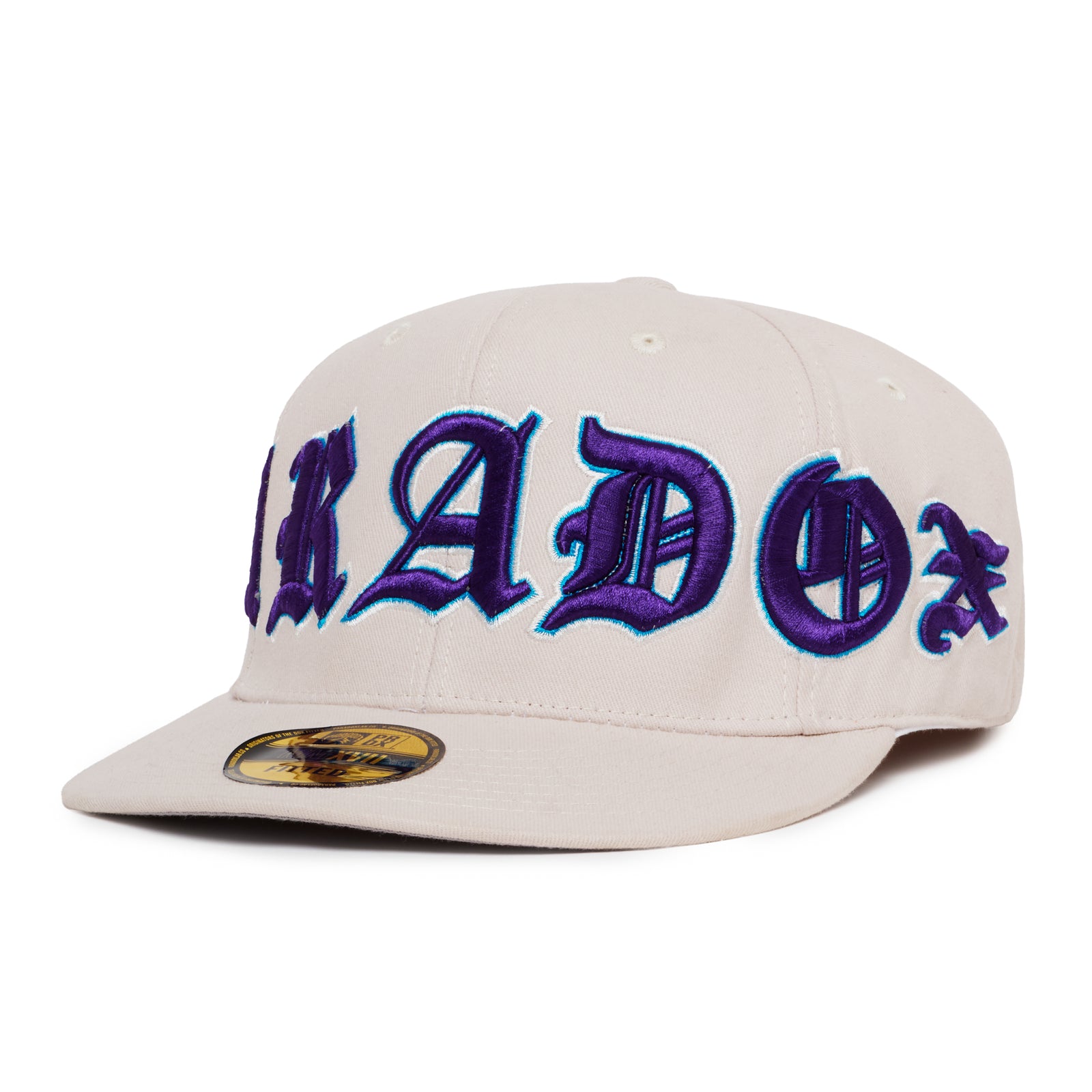 OLD VARSITY FITTED HAT (LIGHT GREY/PURPLE)