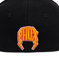 "OLD VARSITY" FITTED HAT (BLACK/ORANGE)
