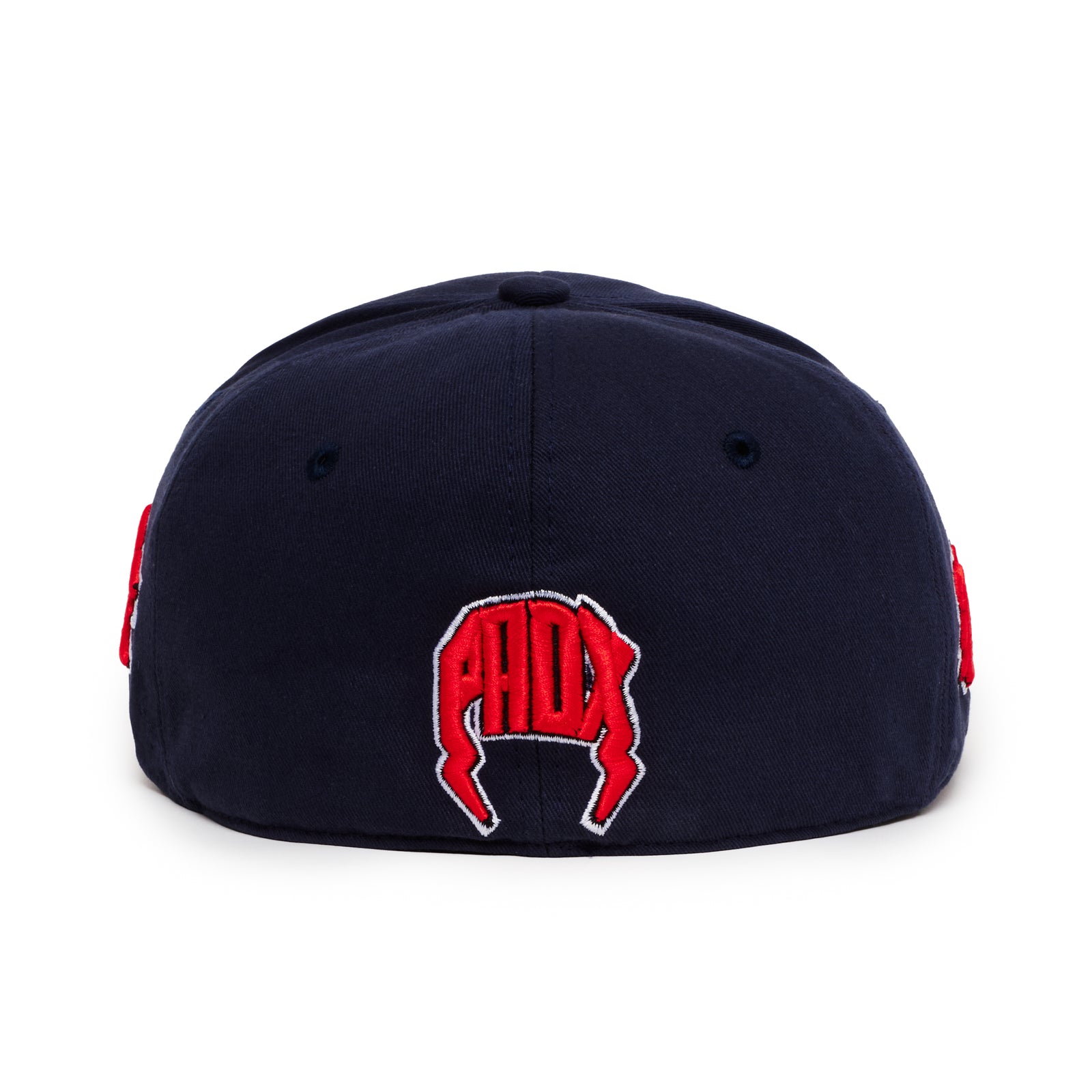 “Braves” Fitted Hat (Navy/Red)