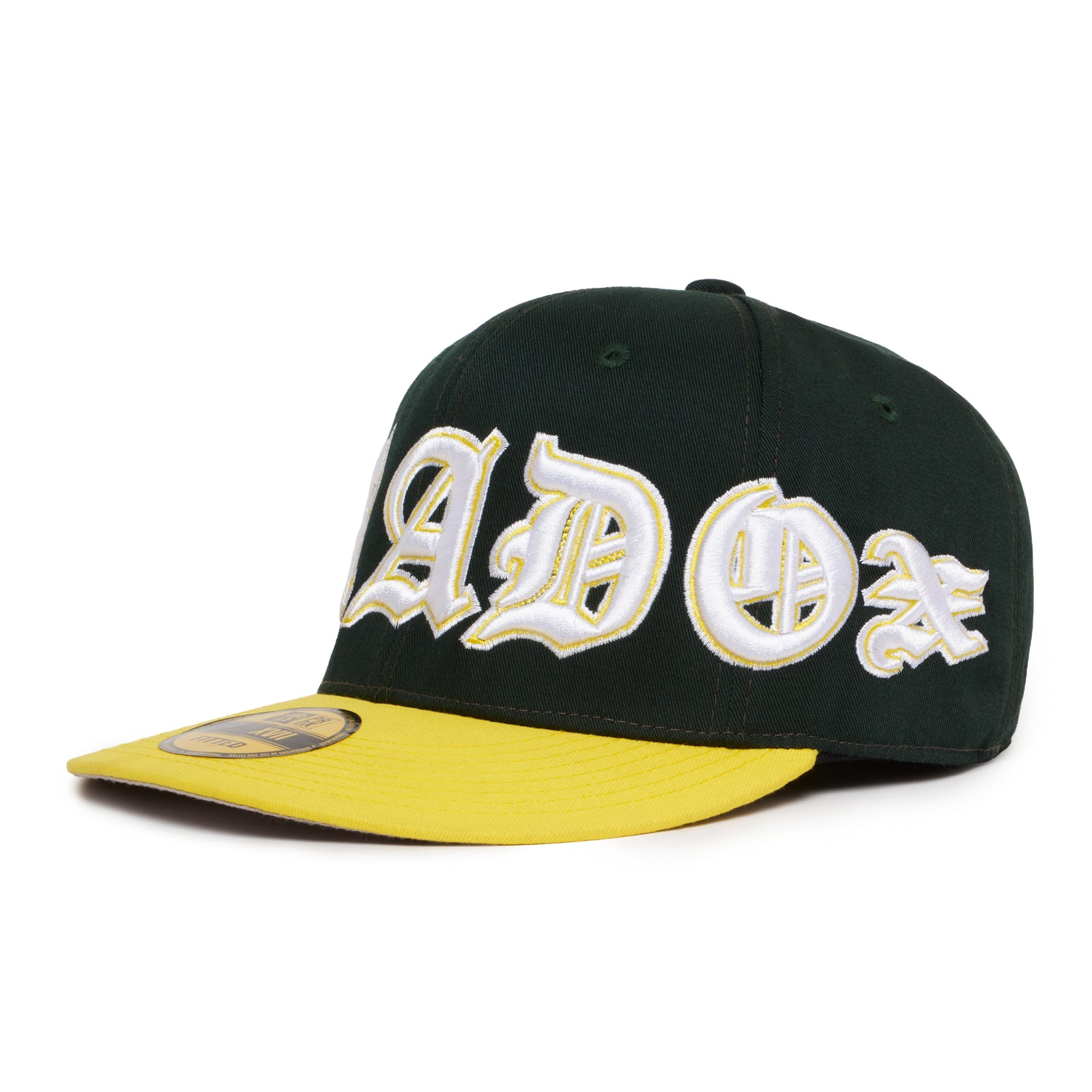 “Athletics” Fitted Hat (Green/Yellow)