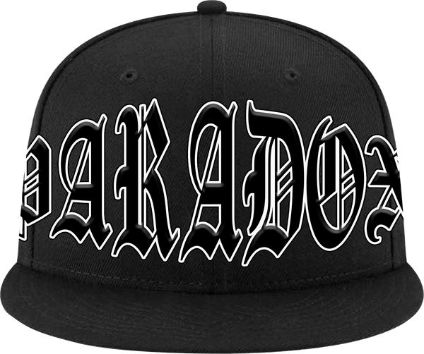 “Blackout” Fitted Hat (Black/White)