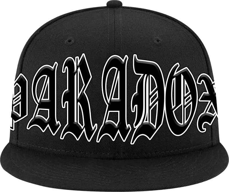 “Blackout” Fitted Hat (Black/White)