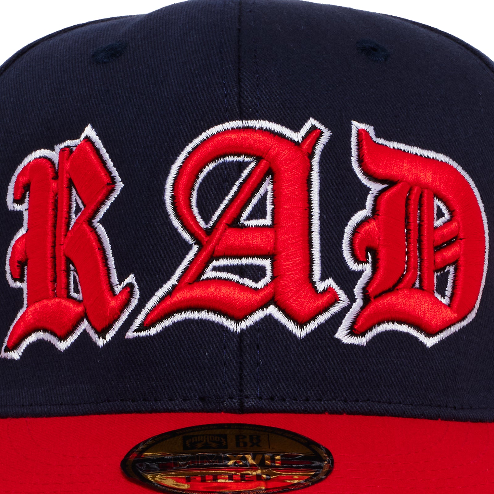 “Braves” Fitted Hat (Navy/Red)