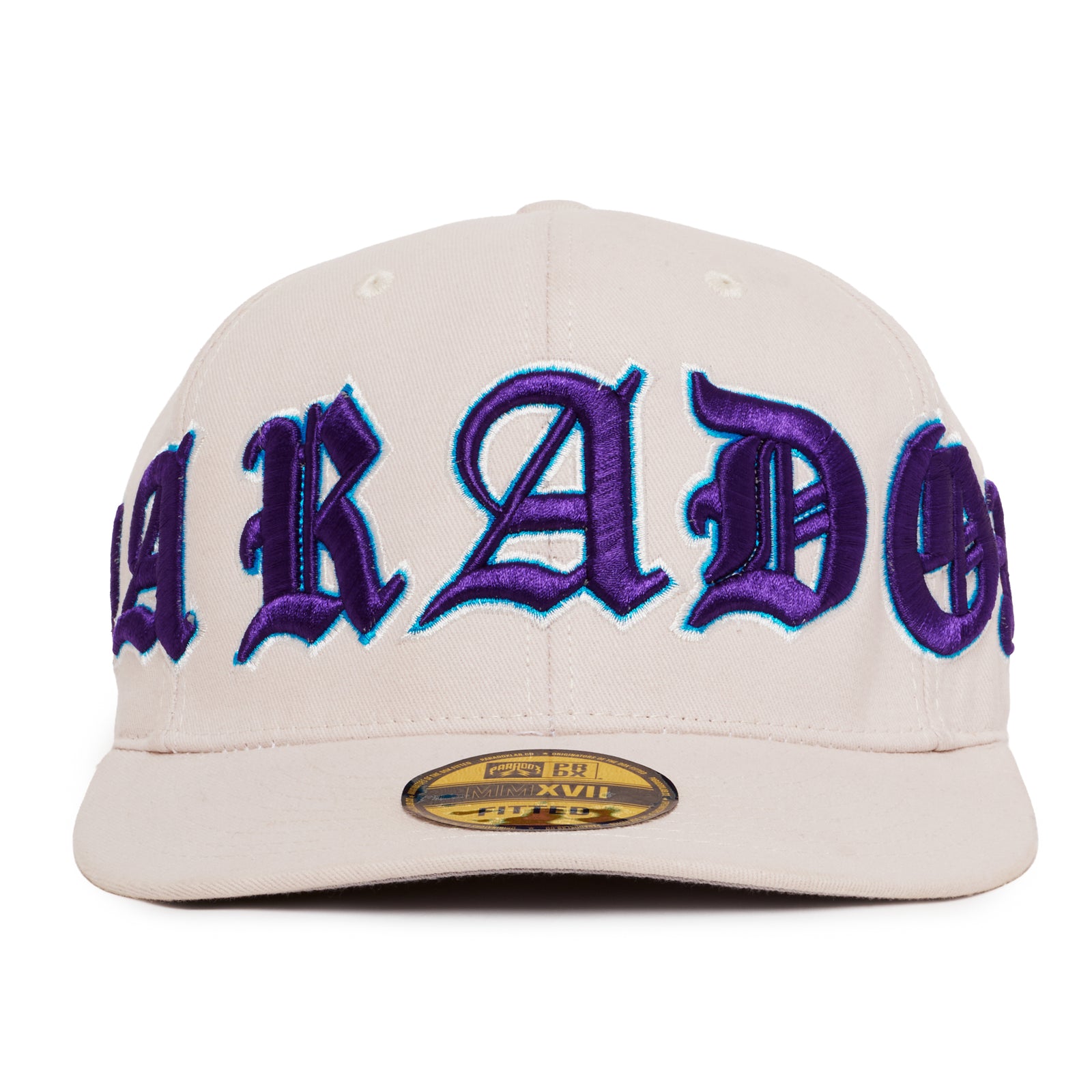 OLD VARSITY FITTED HAT (LIGHT GREY/PURPLE)