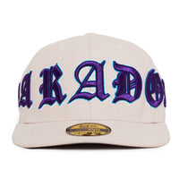 OLD VARSITY FITTED HAT (LIGHT GREY/PURPLE)
