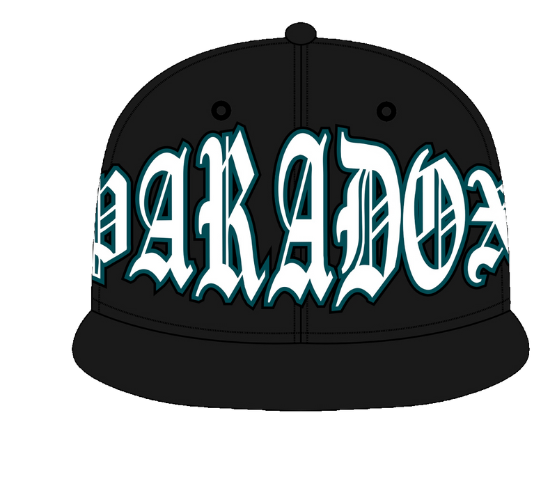 BIRDS FITTED HAT (BLACK/WHITE)