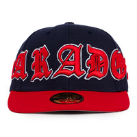 “Braves” Fitted Hat (Navy/Red)
