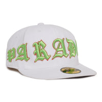 OLD VARSITY FITTED HAT (WHITE/GREEN)