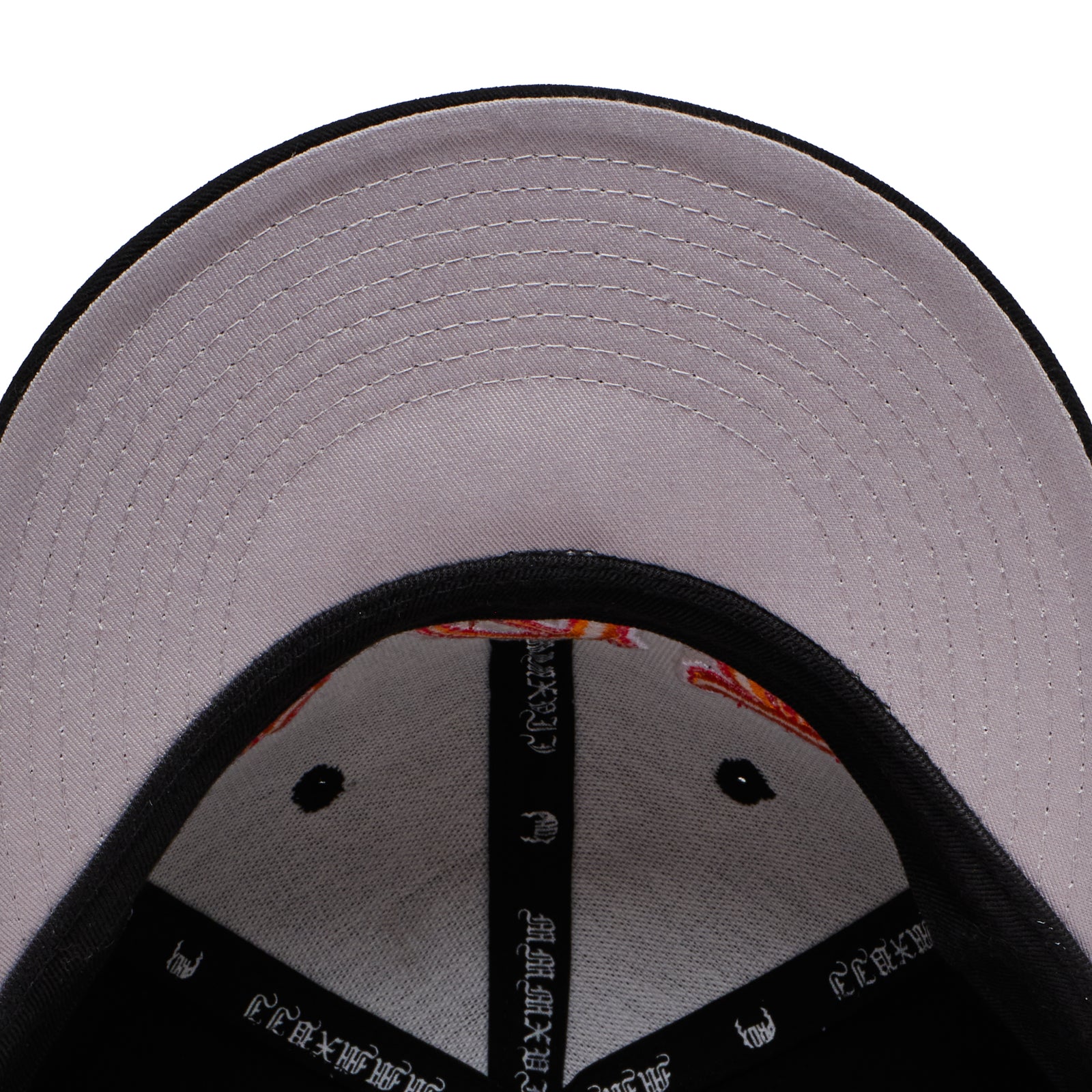 "OLD VARSITY" FITTED HAT (BLACK/ORANGE)