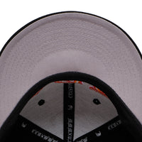 "OLD VARSITY" FITTED HAT (BLACK/ORANGE)