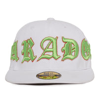 OLD VARSITY FITTED HAT (WHITE/GREEN)