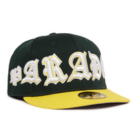 “Athletics” Fitted Hat (Green/Yellow)