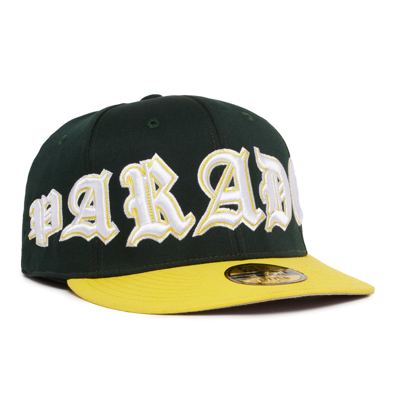 “Athletics” Fitted Hat (Green/Yellow)