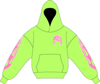"KIWI V2" LIGHTNING ARC LOGO HOODIE (NEON LIME GREEN)