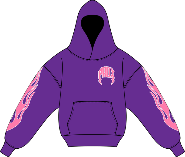 "PURPLE REIGN V2" LIGHTNING ARC LOGO HOODIE (PURPLE)