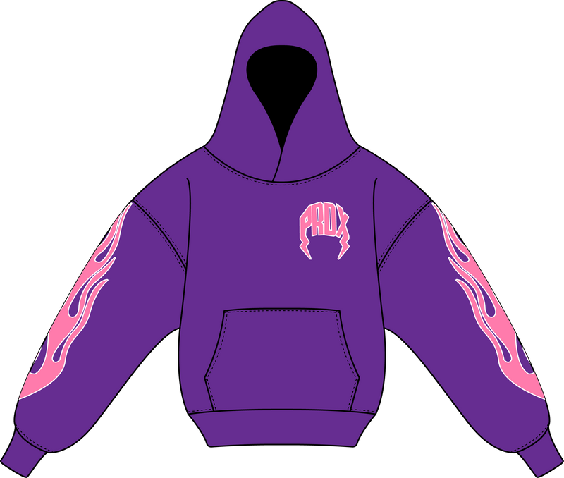 "PURPLE REIGN V2" LIGHTNING ARC LOGO HOODIE (PURPLE)