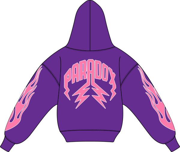 "PURPLE REIGN V2" LIGHTNING ARC LOGO HOODIE (PURPLE)