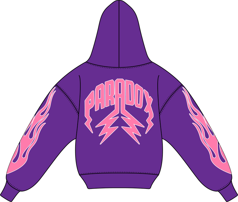 "PURPLE REIGN V2" LIGHTNING ARC LOGO HOODIE (PURPLE)
