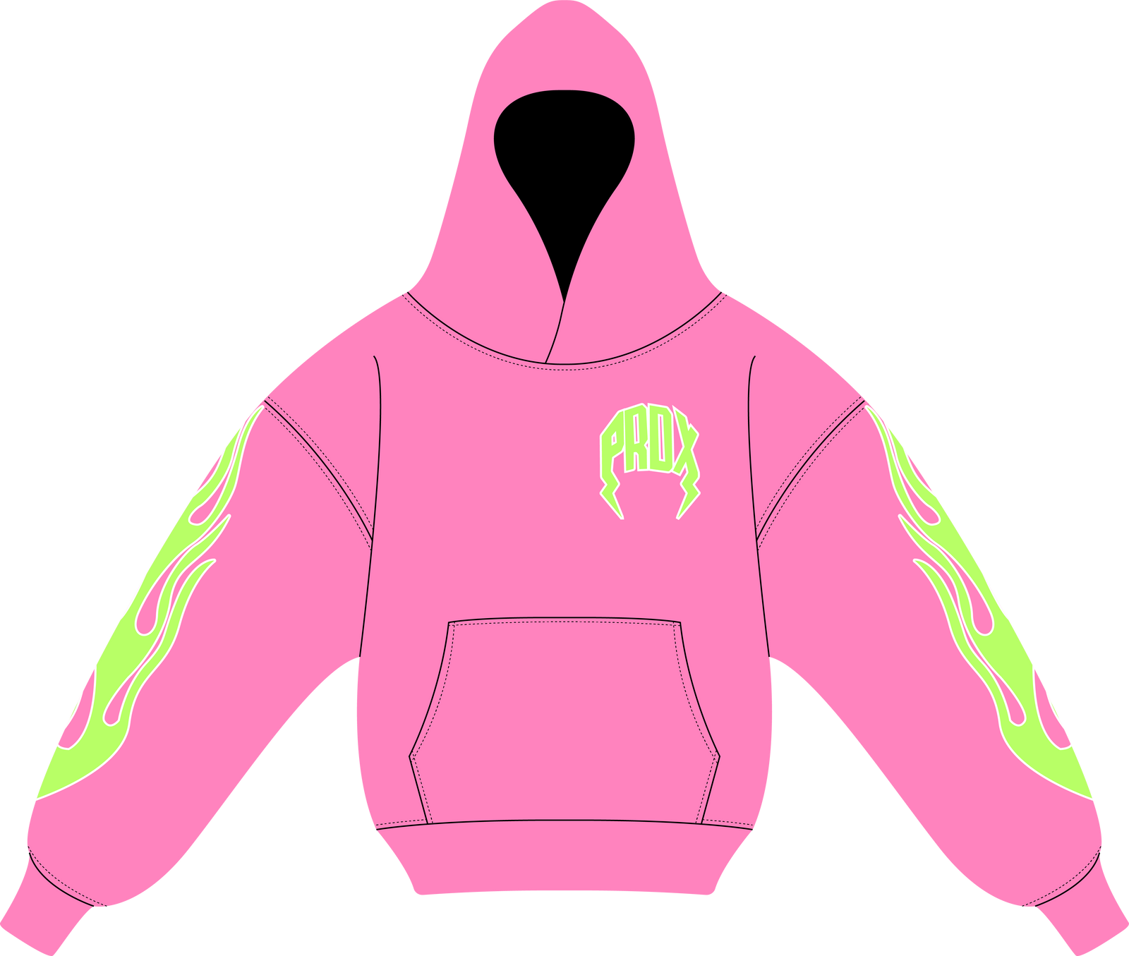 "STRAWBERRY V2" LIGHTNING ARC LOGO HOODIE (HOT PINK)