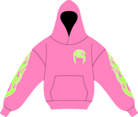 "STRAWBERRY V2" LIGHTNING ARC LOGO HOODIE (HOT PINK)