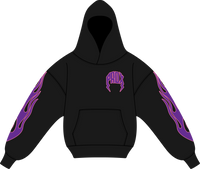 "PURPLE REIGN V2" LIGHTNING ARC LOGO HOODIE (BLACK)