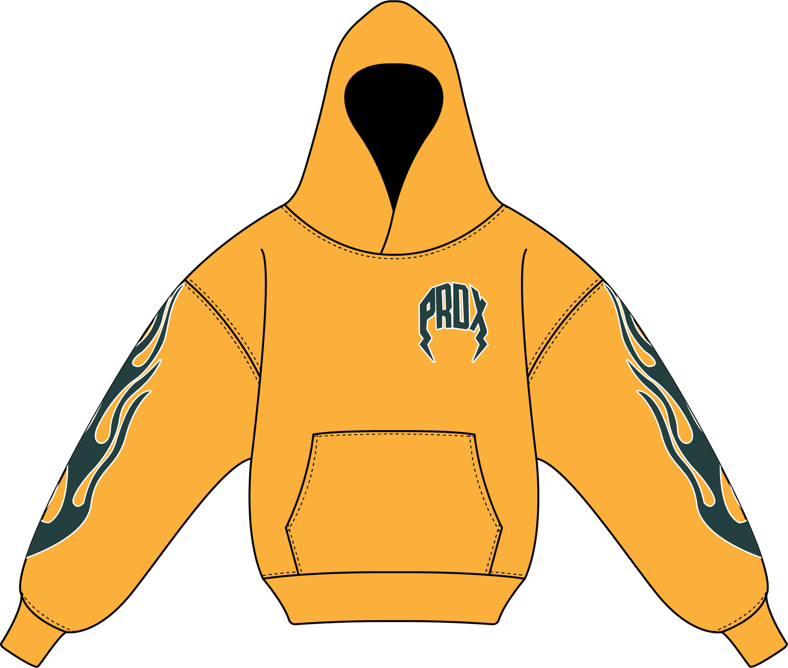 "BRAZIL V2" LIGHTNING ARC LOGO HOODIE (YELLOW GOLD)