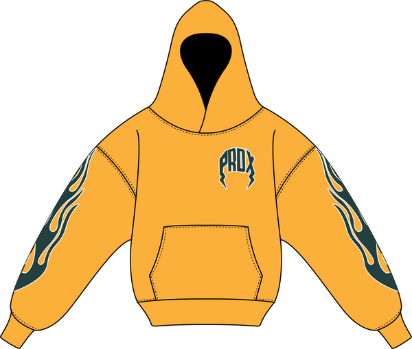 "BRAZIL V2" LIGHTNING ARC LOGO HOODIE (YELLOW GOLD)