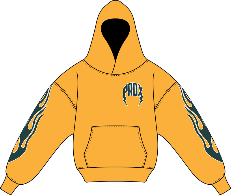 "BRAZIL V2" LIGHTNING ARC LOGO HOODIE (YELLOW GOLD)