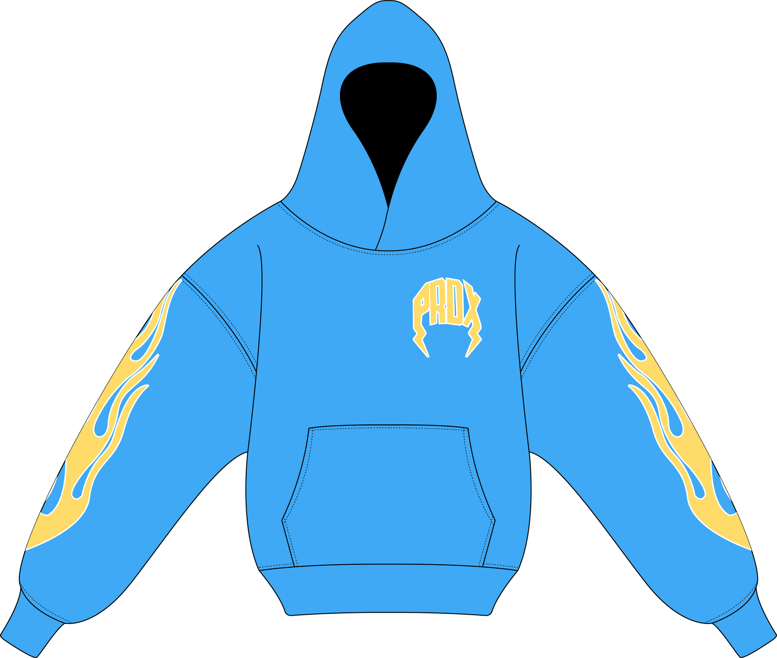 "PASTEL V2" LIGHTNING ARC LOGO HOODIE (PASTEL BLUE)