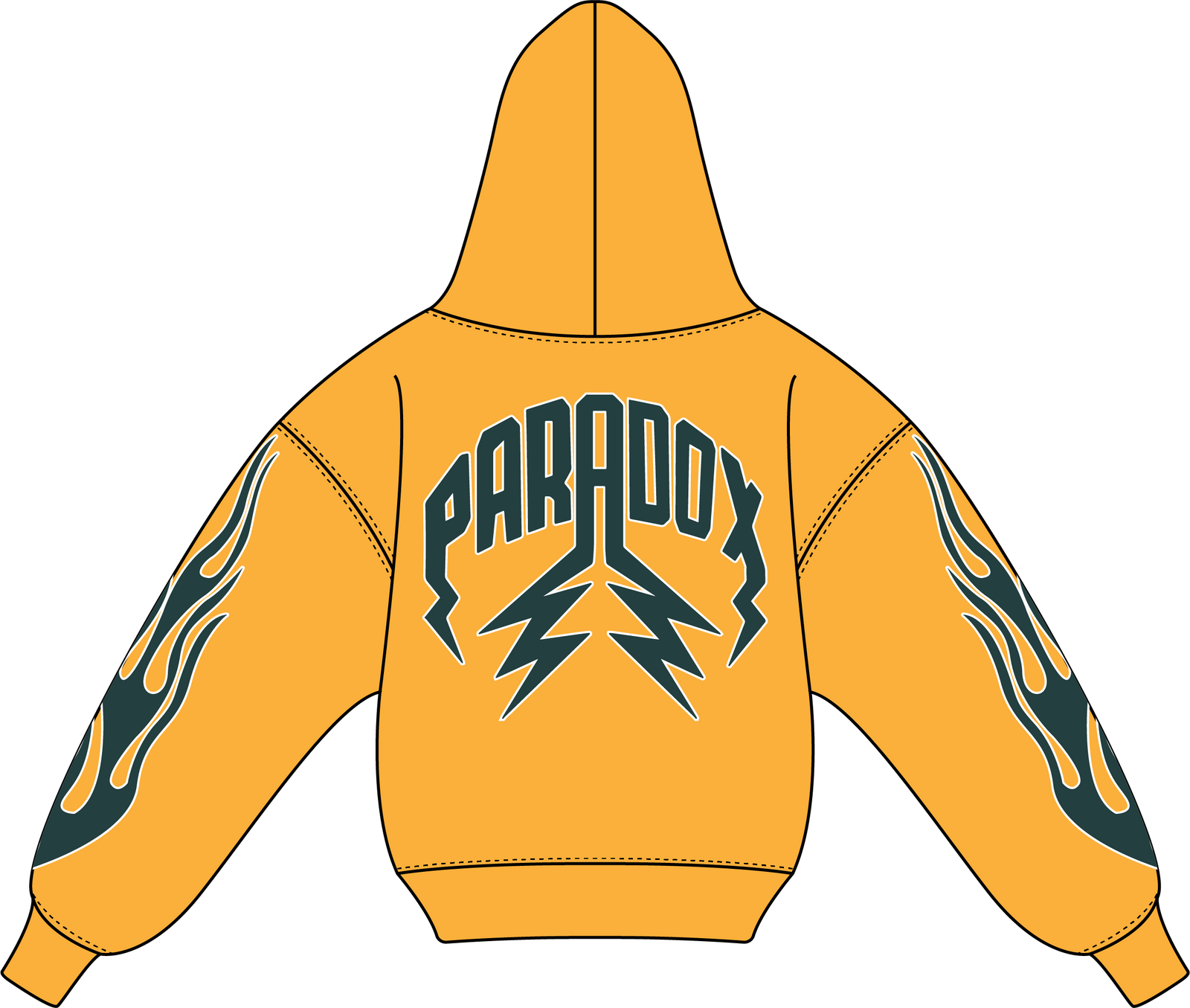 "BRAZIL V2" LIGHTNING ARC LOGO HOODIE (YELLOW GOLD)