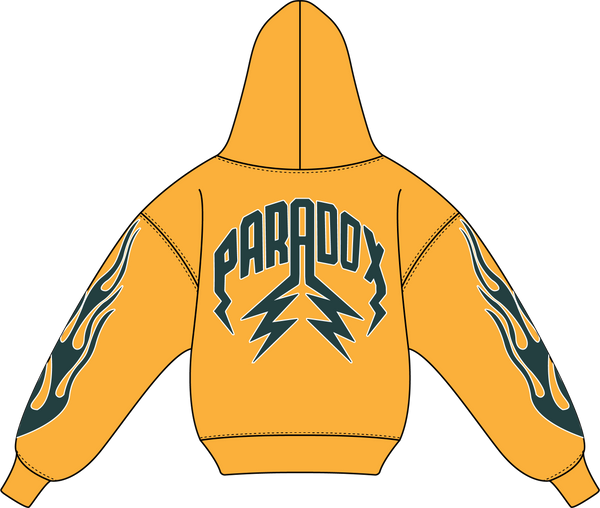 "BRAZIL V2" LIGHTNING ARC LOGO HOODIE (YELLOW GOLD)