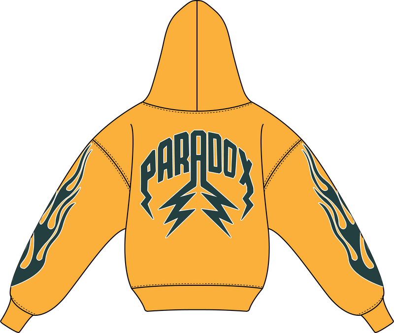 "BRAZIL V2" LIGHTNING ARC LOGO HOODIE (YELLOW GOLD)
