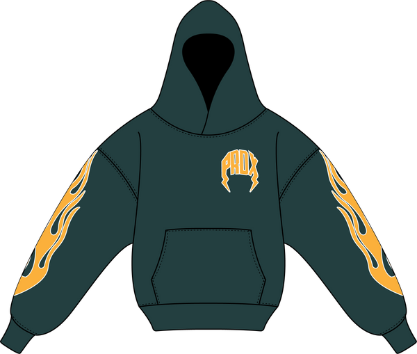 "BRAZIL V2" LIGHTNING ARC LOGO HOODIE (GREEN)