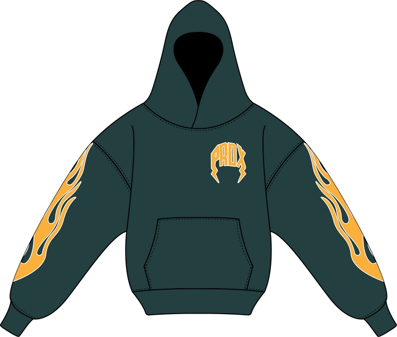 "BRAZIL V2" LIGHTNING ARC LOGO HOODIE (GREEN)