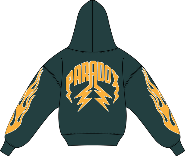 "BRAZIL V2" LIGHTNING ARC LOGO HOODIE (GREEN)