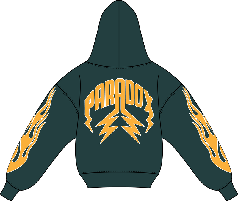 "BRAZIL V2" LIGHTNING ARC LOGO HOODIE (GREEN)