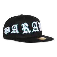 “EAGLES” FITTED HAT (BLACK/WHITE)