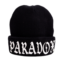 PARADOX RIBBED KNIT BEANIE (BLACK)