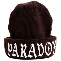 PARADOX RIBBED KNIT BEANIE (BROWN)