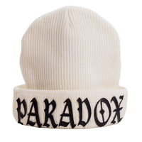 PARADOX RIBBED KNIT BEANIE (CREME)
